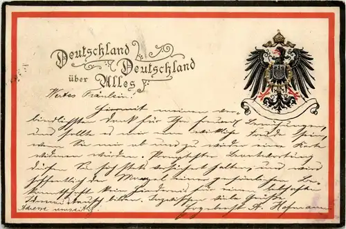 Deutchland über alles - Prägekarte -234444