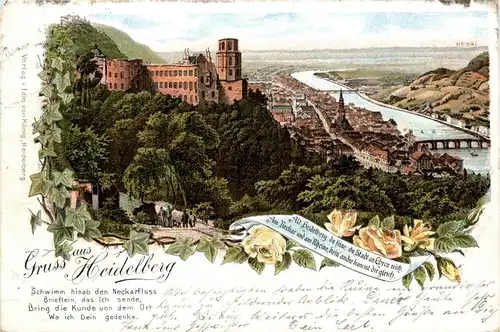 Gruss aus Heidelberg - Litho -235628