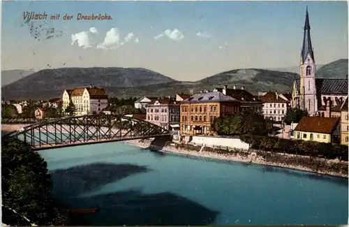 Villach/Kärnten - Villach, mit der Draubrücke -314408