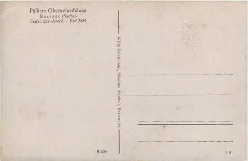 Meerane - Pässlers Obstweinschänke -260272