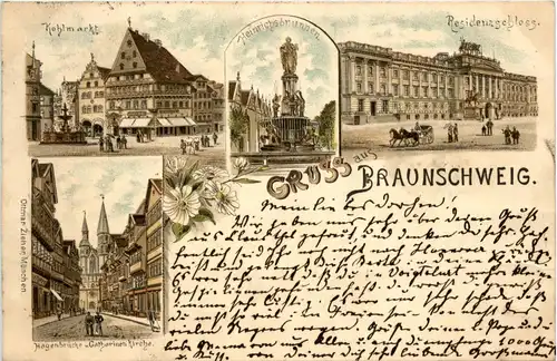 Gruss aus Braunschweig - Litho -235254