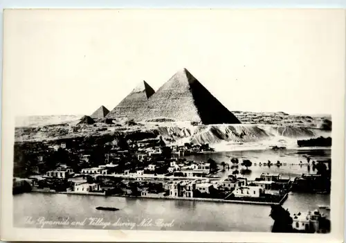 The Pyramids an Village during Nile Flood -234760