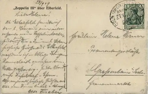 Zeppelin III über Elberfeld -235370
