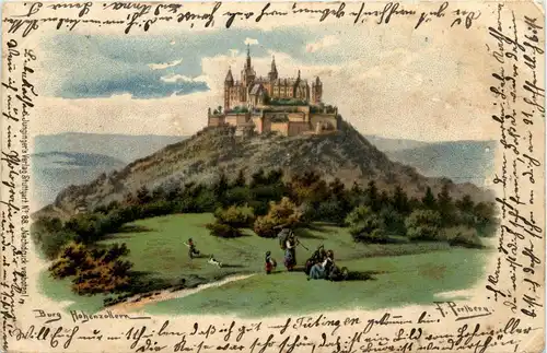 Bisingen - Burg Hohenzollern - Litho -260522