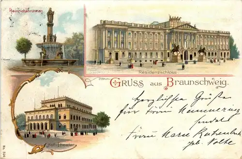 Gruss aus Braunschweig - Litho -235026