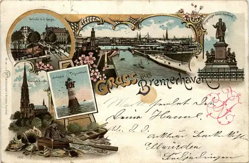 Gruss aus Bremerhaven - Litho -236360