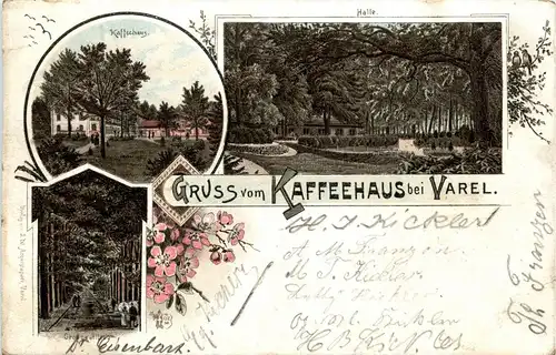 Gruss vom Kaffeehaus bei Varel - Litho 1896 -236402