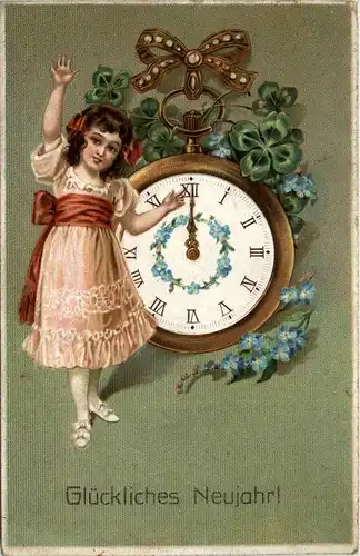 Neujahr - Kind Uhr -260878
