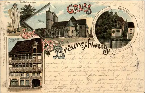 Gruss aus Braunschweig - Litho -235256