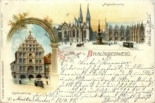 Gruss aus Braunschweig - Litho -235052