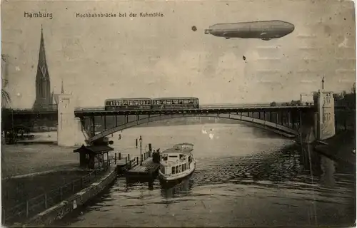 Zeppelin über Hamburg -235364