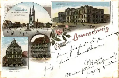 Gruss aus Braunschweig - Litho -235252