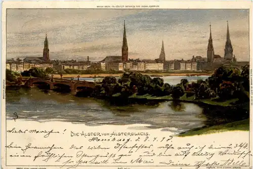 Hamburg - Die alster von Alsterglacis -235546