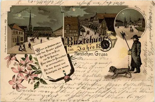 Gruss aus Buxtehude im Jahre 1855 - Litho -236502