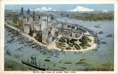 Birds Eye View of Lower New York -234764