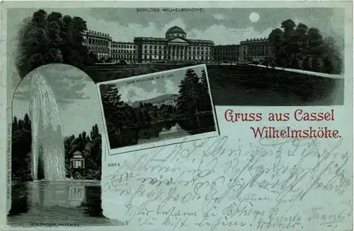 Kassel - Gruss von der Wilhelmshöhe - Litho -236344