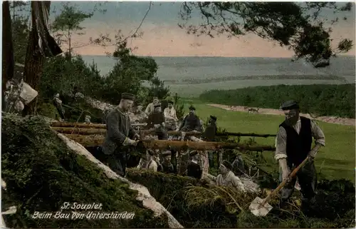 St. Souplet - Beim Bau von Unterständen -236290