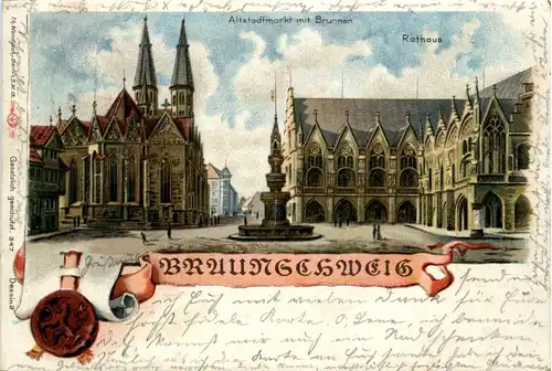 Gruss aus Braunschweig - Litho -235050