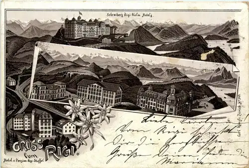 Gruss vom Rigi - Litho 1895 -232710