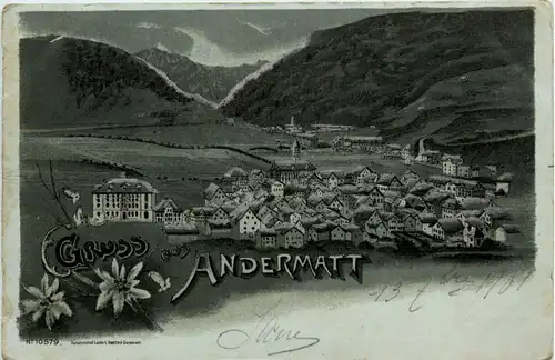 Gruss aus Andermatt - Litho -232746