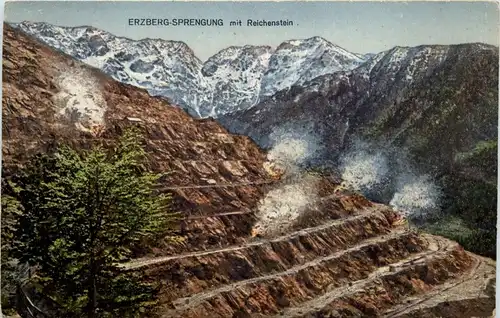 Eisenerz/Steiermark - Erzberg-Sprengung mit Reichenstein -307498