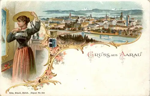 Gruss aus Aarau - Litho -232842
