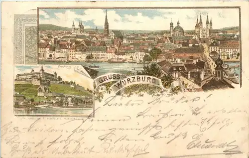 Gruss aus Würzburg - Litho -236852