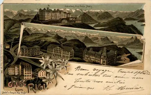 Gruss vom Rigi - Litho -232716