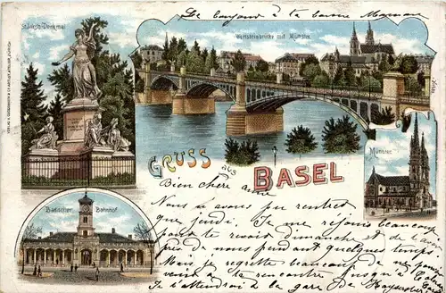 Gruss aus Basel - Litho -233110