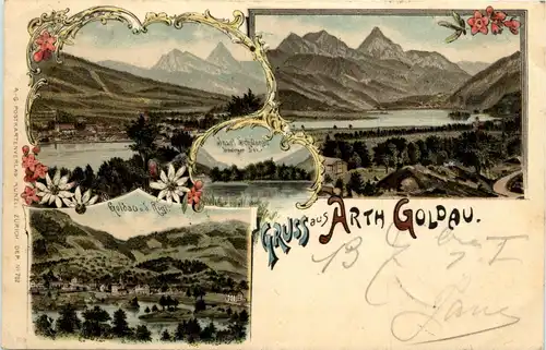 Gruss aus Arth Goldau - Litho -232748