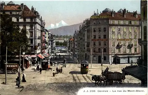 Geneve - La rue du Mont blanc -232834