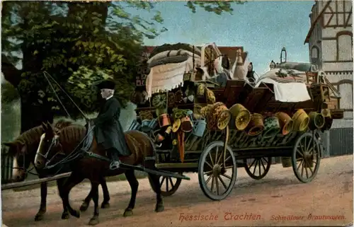 Hessische Trachten - Schwälmer Brautwagen -254460