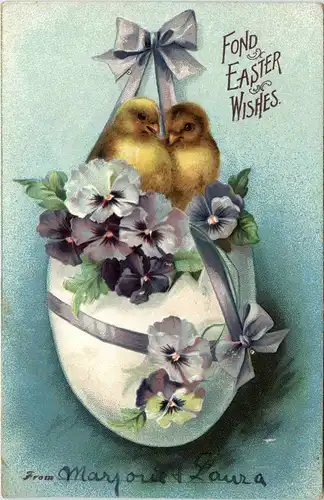 Easter Greetings - Chicken - Prägekarte -254520