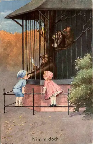 Kinder mit Affen -237554