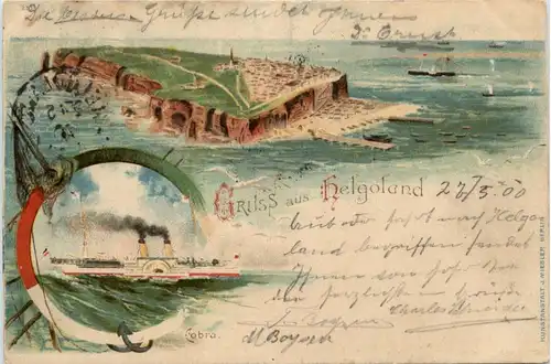 Gruss aus Helgoland - Litho -254744