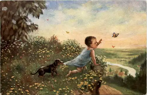 Child with Dog - Artist -237526