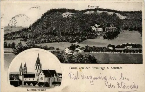 Gruss von der Eremitage bei Arnstadt -254868