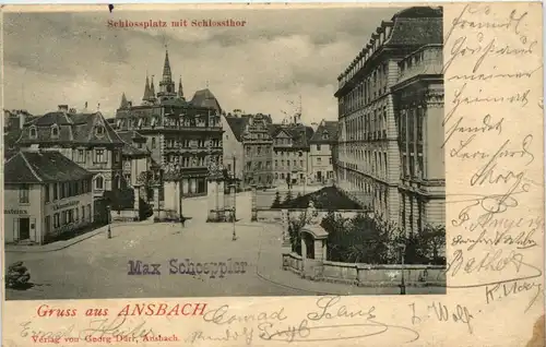 Gruss aus Ansbach - Schlossplatz -239136