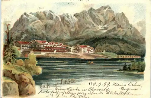 Gruss aus Eibsee - Litho -255454