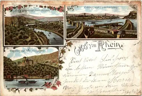 Gruss vom rhein - Litho Koblenz -255536