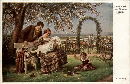 Jung gefreit - Künstlerkarte M. Roth -237996