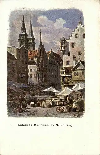 Nürnberg - Schöner Brunnen -256172