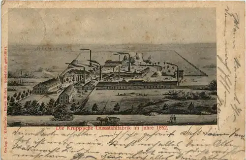 Essen - Die Kruppsche Gusstahlfabrik im Jahre 1852 -256676