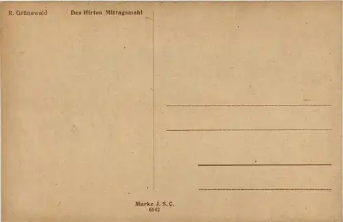 R. Grünewald - Des Hirten Mittagsmahl -239864