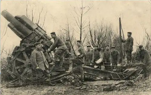 Mörser in Feuerstellung - Feldpost -238704