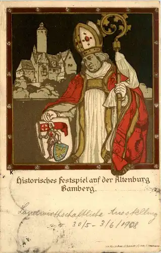 Bamberg - Historisches Festspiel auf der Aaltenburg 1908 -250438