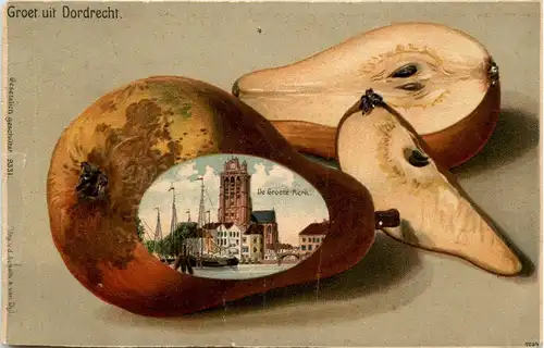 Groet uit Dordrecht - Litho -277964