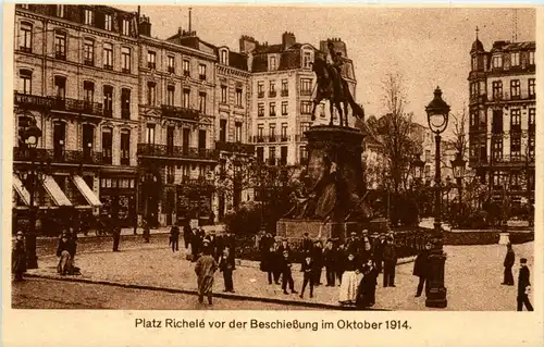 Lille - Platz Richele vor der Beschiessung im Oktober 1914 -278970