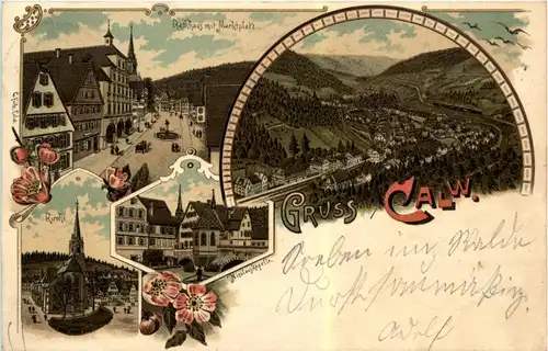 Gruss aus Calw - Litho -251194