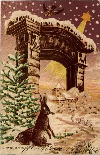 Neujahr - Prägekarte -240498